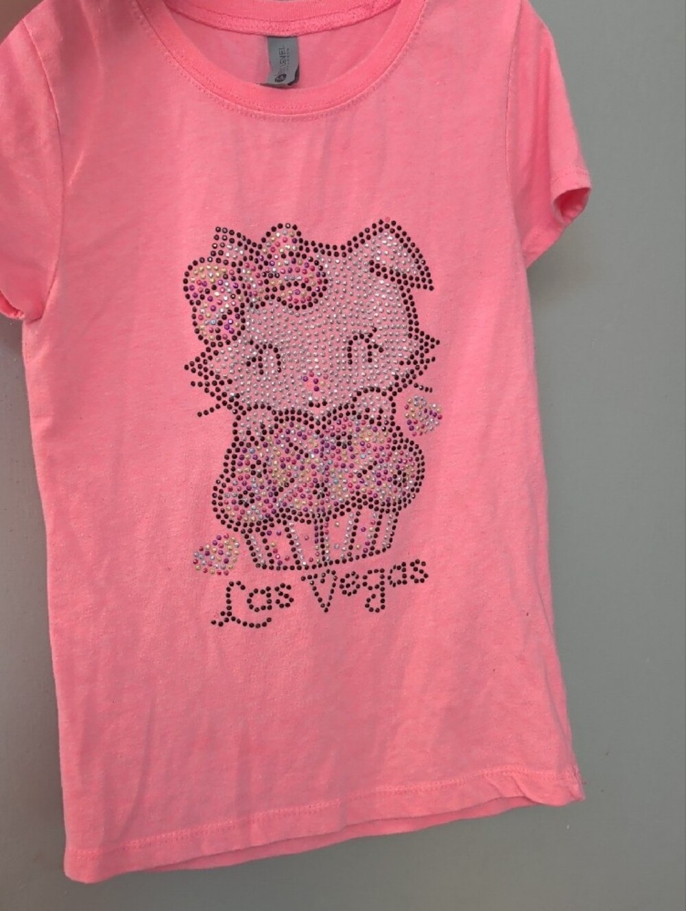 next Pink Rhinestone Kitty Cupcake Tee